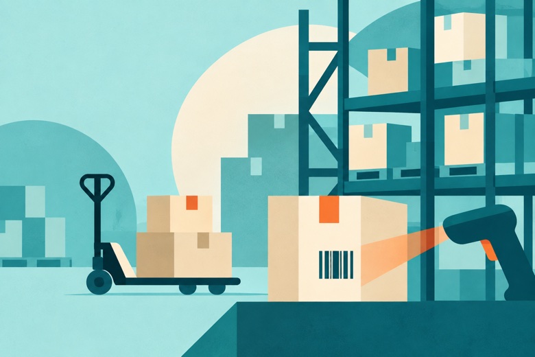 Warehouse & Inventory app cover illustration